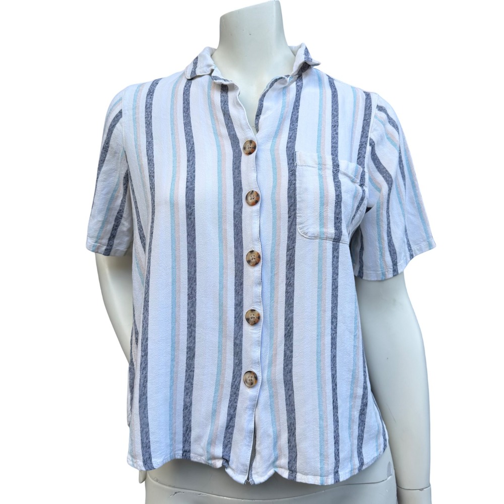 My Style Striped Button Down Shirt Coastalgrandmother Preppy Tennis Old Money L